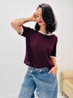 T-shirt basique col contrasté – Image 6