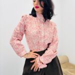 Chemise Col Victorien à Fleurs