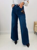 Jean brodé wide leg