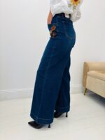 Jean brodé wide leg – Image 6
