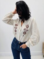 Chemise Brodée Rayures