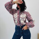 Chemise à Carreaux Brodée