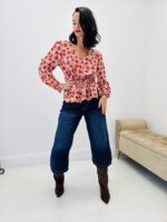 Blouse avec nœud imprimée – Image 3