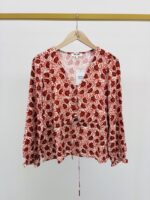 Blouse avec nœud imprimée – Image 2