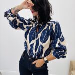 Chemise imprimée feuilles