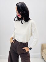 Pull Lurex Col Montant