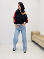 Pull avec bandes colorées – Image 5