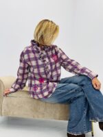 Chemise à carreaux détails brodés – Image 5