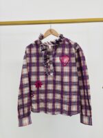 Chemise à carreaux détails brodés – Image 2