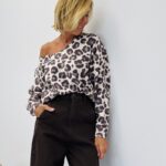 Pull léopard fil Lurex