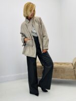 Veste Simili Cuir Col Entonnoir – Image 3