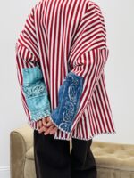 Veste rayée détail imprimé bandana - Marque CORNER – Image 4