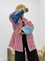 Veste rayée détail imprimé bandana - Marque CORNER – Image 5