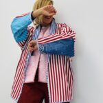 Veste rayée détail imprimé bandana - Marque CORNER