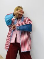 Veste rayée détail imprimé bandana - Marque CORNER