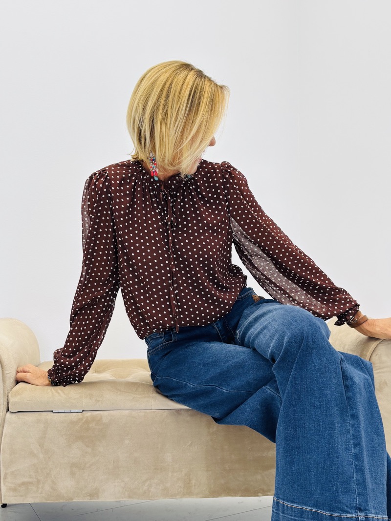 IMG_4613 Blouse Motif Pois Fluide – Image 1