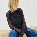 Blouse Imprimé Cachemire Fil Lurex