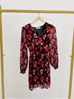 Robe courte imprimée roses fluide – Image 2