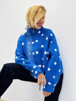 Gilet motif gros pois
