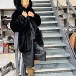 Manteau Capuche Fausse Fourrure - Marque Giovanni