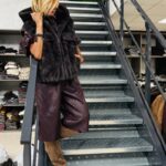 Veste sans manches à capuche fausse fourrure - Marque Giovanni