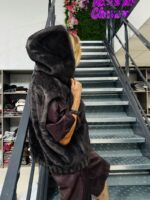 Veste sans manches à capuche fausse fourrure - Marque Giovanni – Image 3