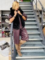 Veste sans manches à capuche fausse fourrure - Marque Giovanni – Image 2