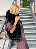 Veste sans manches à capuche fausse fourrure - Marque Giovanni – Image 5