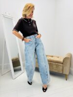 Jeans Bleu Coupe Barrel – Image 3