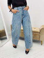 Jeans Bleu Coupe Barrel