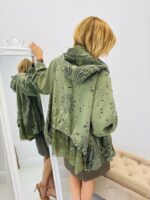 Veste Capuche Dentelle
