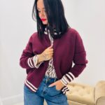 Gilet Col Rayé