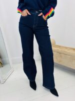 Jeans Strass Coupe Wide Leg