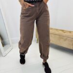 Pantalon Toile De Jean Coupe Balloon