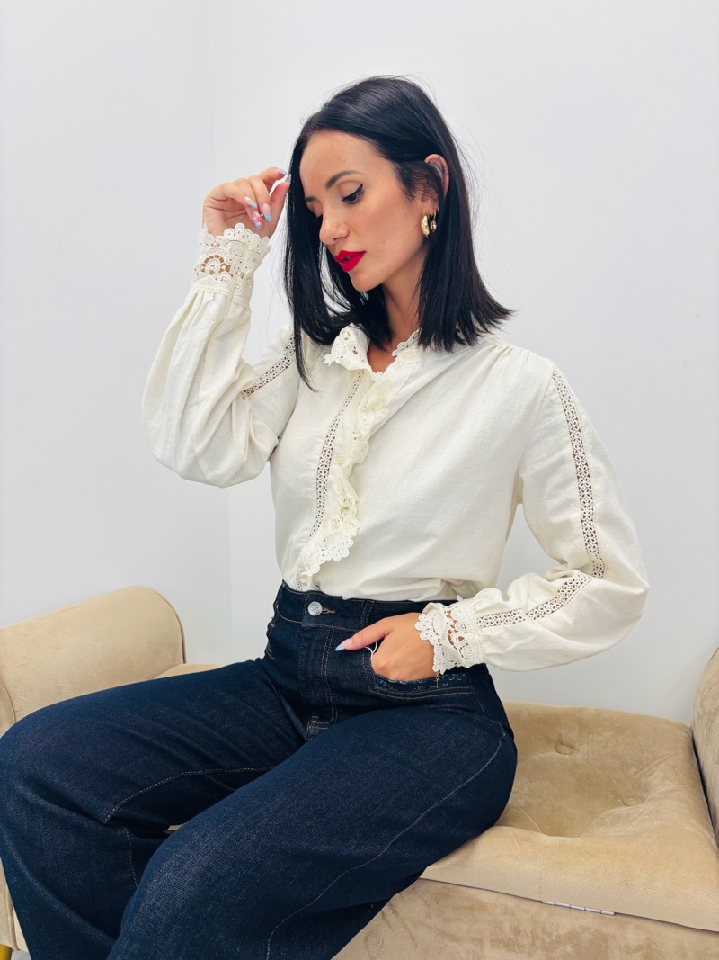 IMG_9184 Chemise Col Dentelle – Image 1
