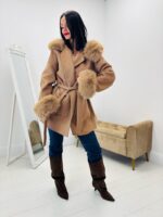 Manteau capuche fausse fourrure - Marque GIOVANNI