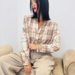 Chemise Carreaux Brodée