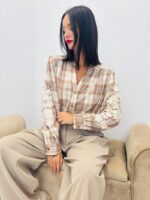 Chemise Carreaux Brodée