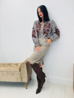 Chemise Carreaux Brodée En Coton – Image 3