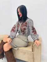 Chemise Carreaux Brodée En Coton – Image 5