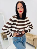 Pull Rayé avec Épaulettes – Image 8