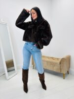 Veste coupe courte en fausse fourrure – Image 3