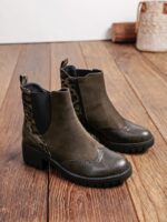 Bottines Kaki à Motifs Léopard – Image 2