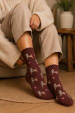 Chaussettes imprimées chien et cœur – Image 4
