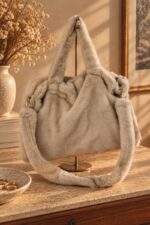 Grand sac fausse fourrure – Image 2