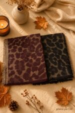 Foulard Motif Léopard Fil Lurex – Image 3
