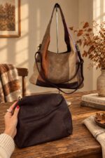 Sac effet vieux cuir avec pochette – Image 4