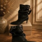 Bottines à talons simili cuir