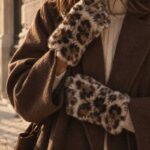 Gants fourrure léopard