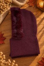 Écharpe capuche fluffy – Image 3